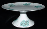 Shelley Cake Plate Plateau Gainsborough Drifting Leaves Gainsborough 1960s Aqua Pedestal