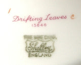 Shelley Cake Plate Plateau Gainsborough Drifting Leaves Gainsborough 1960s Aqua Pedestal