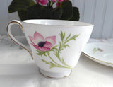Shelley China Anemone Cup And Saucer Windsor Shape England 1959-1964