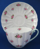Shelley Cup And Saucer Rosebud Chintz Ludlow  Pale Green Trim 1950s