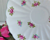 Shelley Cup And Saucer Rosebud Chintz Ludlow  Pale Green Trim 1950s