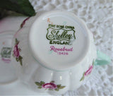 Shelley Cup And Saucer Rosebud Chintz Ludlow  Pale Green Trim 1950s