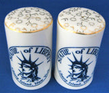 Statue Of Liberty New York Salt And Pepper Shakers 1950s Porcelain Souvenir