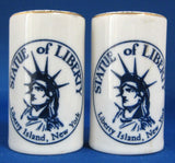 Statue Of Liberty New York Salt And Pepper Shakers 1950s Porcelain Souvenir