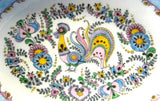 Fantasy Bird Enamel On Copper Dish Teabag Holder Steinboch Email Trinket Ring 1960s