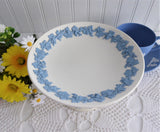 Embossed Queen's Ware Wedgwood Pedestal Dish Compote Tazza 1960s Server Grapevines