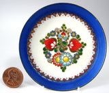 Blue Enamel On Copper Floral Teabag Holder Steinboch Email Trinket Dish Ring Holder 1960s