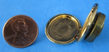 Locket Button Cover Gold Filled Novelty Opens Covers Button 1960s Button Jewelry