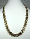Flexible Link Necklace Fancy Multi Links Gold Plated 1960s Mid Century Retro