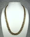 Flexible Link Necklace Fancy Multi Links Gold Plated 1960s Mid Century Retro