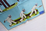Tea Towel Lawn Bowls Sir Walter Raleigh 1960s Linen History Of Lawn Bowling