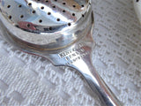 Sleek Vintage Tea Strainer Over The Cup 1960s England Kent A1 Silver Plate