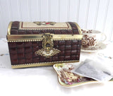 Tea Tin Treasure Chest Tin Canister 1960s Biscuit Tin Cookie Tin Coat Of Arms Crest