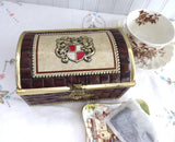 Tea Tin Treasure Chest Tin Canister 1960s Biscuit Tin Cookie Tin Coat Of Arms Crest