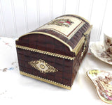 Tea Tin Treasure Chest Tin Canister 1960s Biscuit Tin Cookie Tin Coat Of Arms Crest
