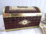 Tea Tin Treasure Chest Tin Canister 1960s Biscuit Tin Cookie Tin Coat Of Arms Crest