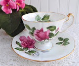 Adderley Monique English Cup And Saucer Vintage 1960s Pink Rose