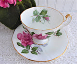 Adderley Monique English Cup And Saucer Vintage 1960s Pink Rose
