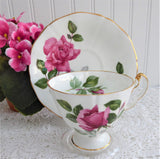 Adderley Monique English Cup And Saucer Vintage 1960s Pink Rose