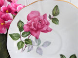 Adderley Monique English Cup And Saucer Vintage 1960s Pink Rose