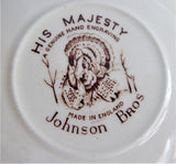 His Majesty Turkey Cup And Saucer Johnson Brothers 1960s Fruit Nuts Made In England