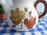 Teapot Metlox Poppytrail Woodland Gold Leaves Acorns 8-10 Cup X Large Size 1960s