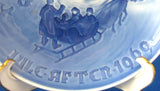 Plate Bing And Grondahl Christmas 1969 Arrival Of Christmas Annual Blue White
