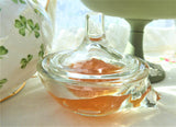 Crystal Figural Lidded Jam Dish Anchor Hocking 1970s Glass Trinket Dish