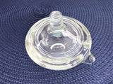Crystal Figural Lidded Jam Dish Anchor Hocking 1970s Glass Trinket Dish