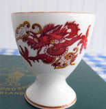 Eggcups Crown Staffordshire Rangoon Dragon Boxed Set Of 4 England 1970s Bone China