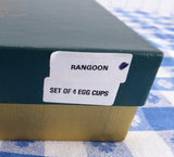 Eggcups Crown Staffordshire Rangoon Dragon Boxed Set Of 4 England 1970s Bone China