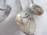 Spoons Silver European 5 Souvenir Spoons 800 Enamel Paris Munich Vatican French