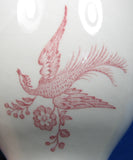 Teaset Asiatic Pheasants Pink Transfer Burleigh 1970s 2 Teacup Trios Teapot Cream And Sugar