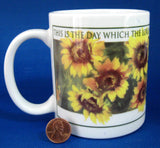 Daisies Mug Scripture This Is The Day Psalm 118 Ceramic 1970s Retro Cocoa Tea