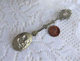 Delft Holland Spoon Souvenir 1970s Fully Embossed Repousse Bowl Nickel Silver