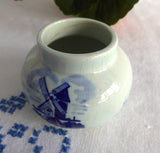 Toothpick Delft Delfts Blauw Small Vase Windmill Vintage Dutch Holland 1970s