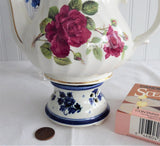 Delft Warmer Base Delfts Blau 1980s Blue White Floral Teapot Warmer