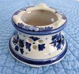 Delft Warmer Base Delfts Blau 1980s Blue White Floral Teapot Warmer