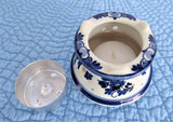 Delft Warmer Base Delfts Blau 1980s Blue White Floral Teapot Warmer