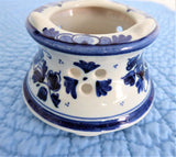 Delft Warmer Base Delfts Blau 1980s Blue White Floral Teapot Warmer