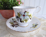Spring Dogwood Blossoms 1970s Cup And Saucer Royal Windsor  Bone China