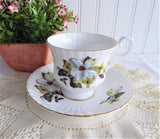 Spring Dogwood Blossoms 1970s Cup And Saucer Royal Windsor  Bone China