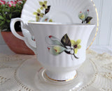 Spring Dogwood Blossoms 1970s Cup And Saucer Royal Windsor  Bone China