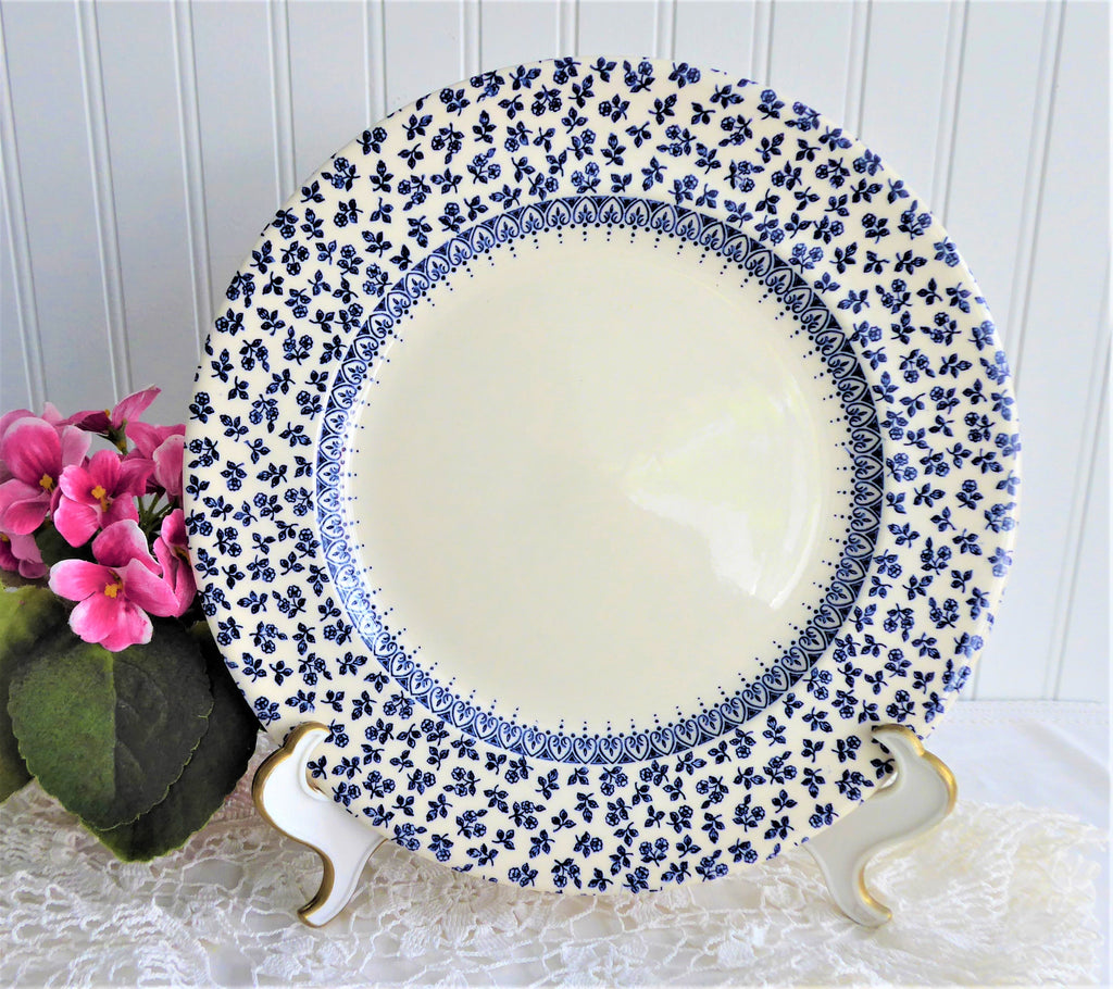 Dinner Plate Blue Provence Chintz Border Plate Blue Transferware Irons ...