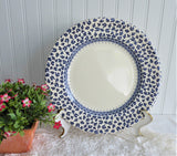 Blue Provence Dinner Plate Floral Chintz Border EIT 1970s Transferware Ironstone Plate