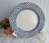 Blue Provence Dinner Plate Floral Chintz Border EIT 1970s Transferware Ironstone Plate