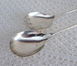 Silver Salad Servers Classic Georgian Pattern English Serving Spoon Fork 1970s EPNS