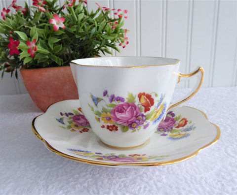 Shabby Rose Pink Porcelain - Teacup and Saucer Set