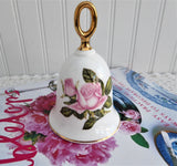 Hostess Bell Pink First Love Rose Bell England 1970s Bone China Danbury Dinner Bell
