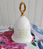 Hostess Bell Pink First Love Rose Bell England 1970s Bone China Danbury Dinner Bell